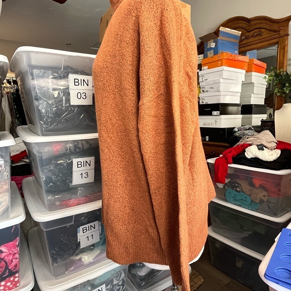 Nordstrom Warm Rust Turtleneck Sweater - Picture 4 of 7